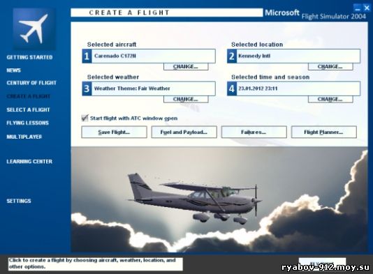  AR Mods - New Interface Design for FS2004 ARM-100 Full update of the game Microsoft Flight simulator 2004 New design for MFS2004 новое меню